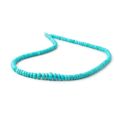 3.5-7mm Sleeping Beauty Turquoise Faceted Rondelle Beads 14 inch 160 pieces