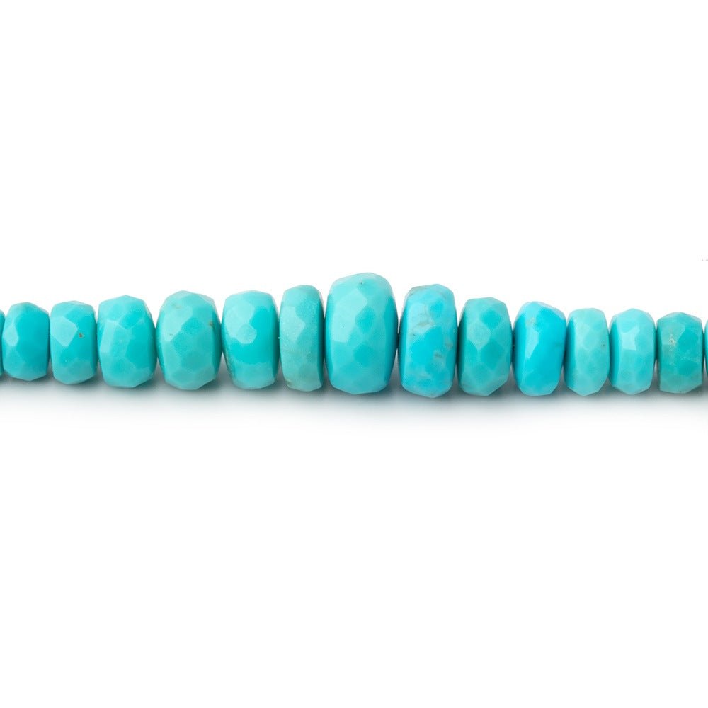 3.5-7mm Sleeping Beauty Turquoise Faceted Rondelle Beads 14 inch 160 pieces