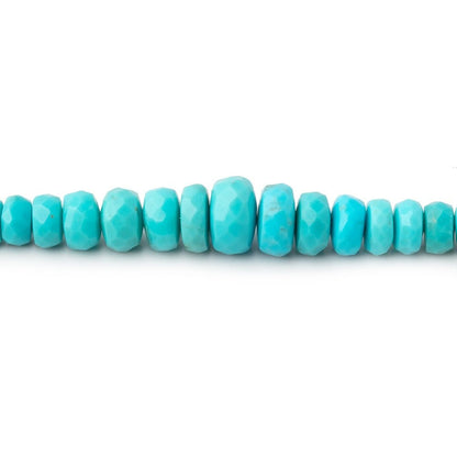 3.5-7mm Sleeping Beauty Turquoise Faceted Rondelle Beads 14 inch 160 pieces