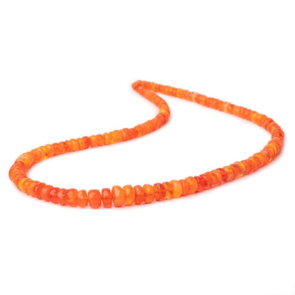 3.5-7mm Tangerine Ethiopian Opal Faceted Rondelle Beads 16 inch 136 pieces AA