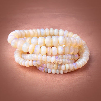 3.5-8mm Australian Opal Plain Rondelle Beads 17 inch 130 pieces AAA