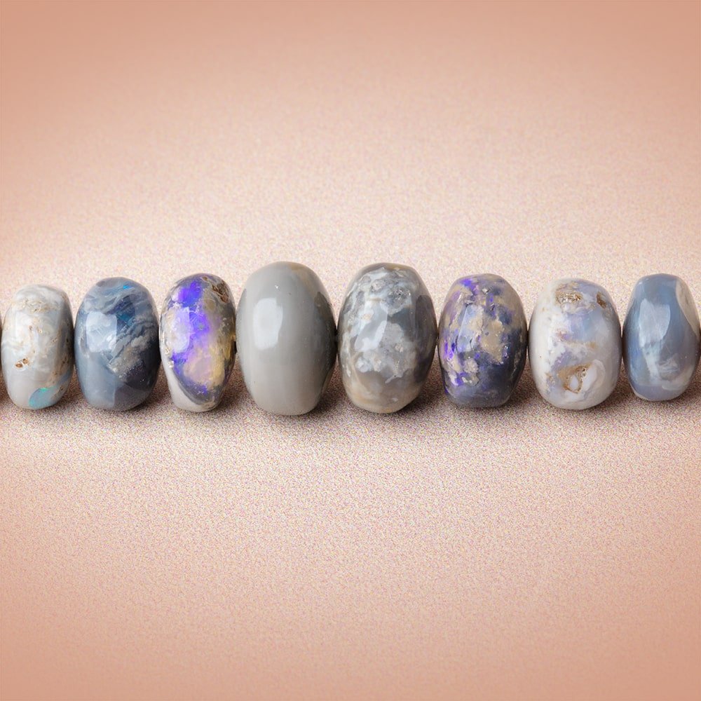 3.5-8mm Australian Opal Plain Rondelle Beads 18 inch 152 pieces
