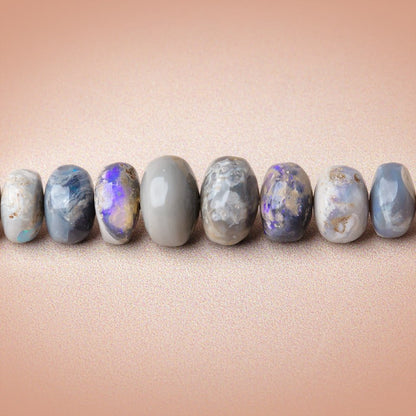 3.5-8mm Australian Opal Plain Rondelle Beads 18 inch 152 pieces