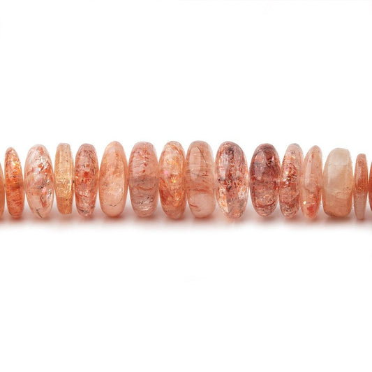 3.5-8mm Sunstone Plain Rondelle Beads 18 inch 257 beads