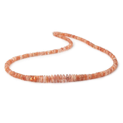 3.5-8mm Sunstone Plain Rondelle Beads 18 inch 257 beads