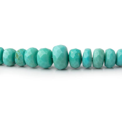 3.5-8mm Turquoise Faceted Rondelle Beads 16 inch 145 pieces A