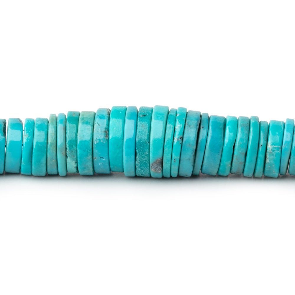3.5-9.5mm Sleeping Beauty Turquoise Plain Heishi Beads 18 inch 315 pieces