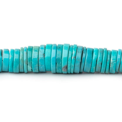 3.5-9.5mm Sleeping Beauty Turquoise Plain Heishi Beads 18 inch 315 pieces