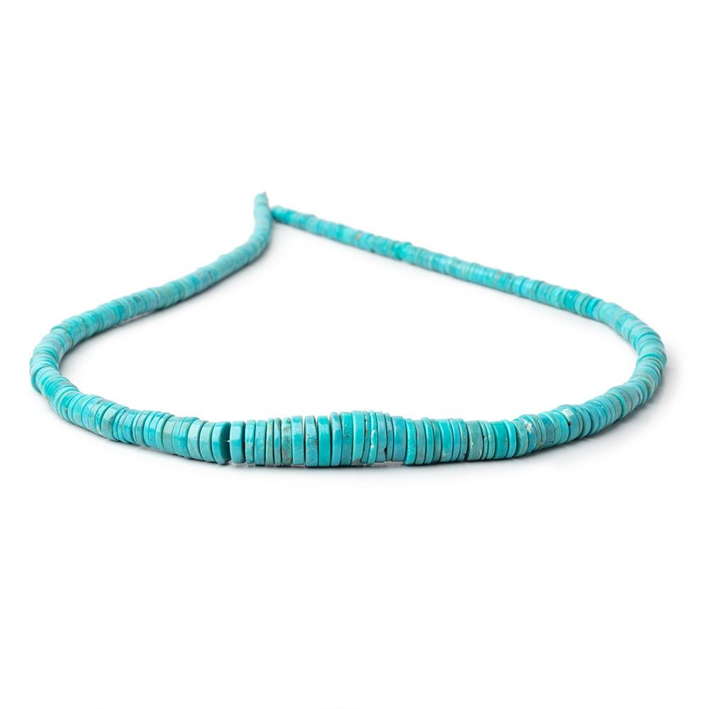 3.5-9.5mm Sleeping Beauty Turquoise Plain Heishi Beads 18 inch 315 pieces