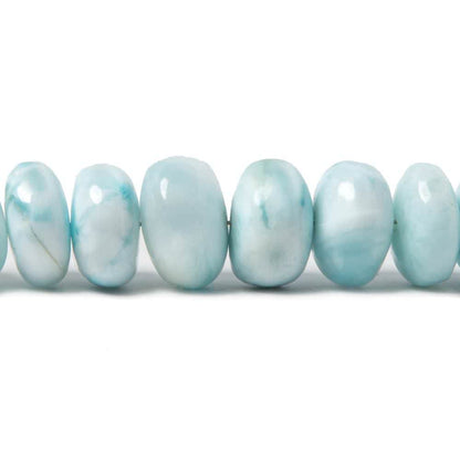3.5-9.8mm Larimar plain rondelle beads 18 inches 119 pieces AA