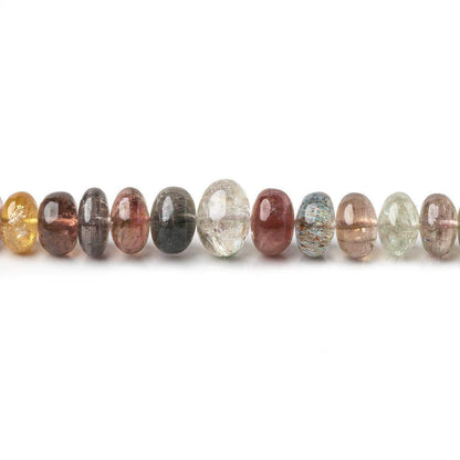 3.5-9mm Multi Color Tourmaline Plain Rondelle Beads 18 inch 142 pieces