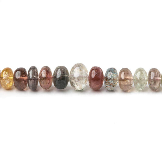 3.5-9mm Multi Color Tourmaline Plain Rondelle Beads 18 inch 142 pieces