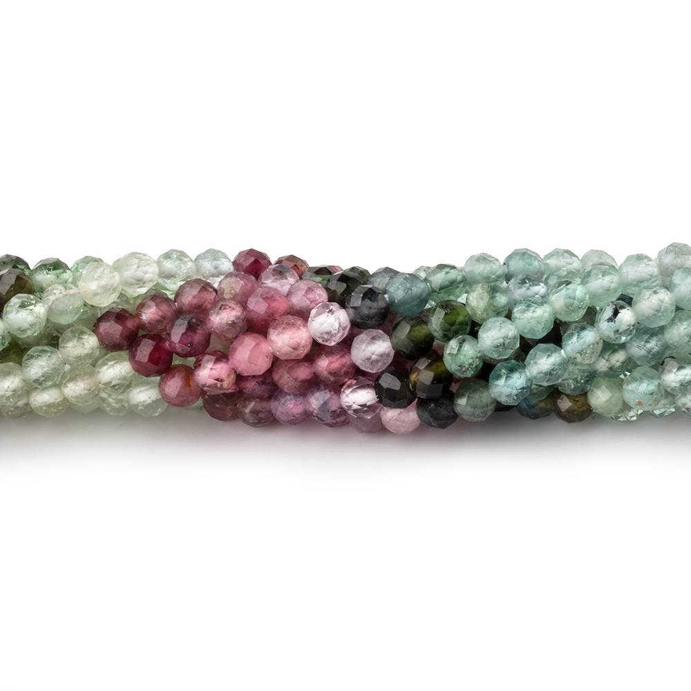 3.5mm Afghani Tourmaline Micro Faceted Round Beads 12.5 inch 100 pieces