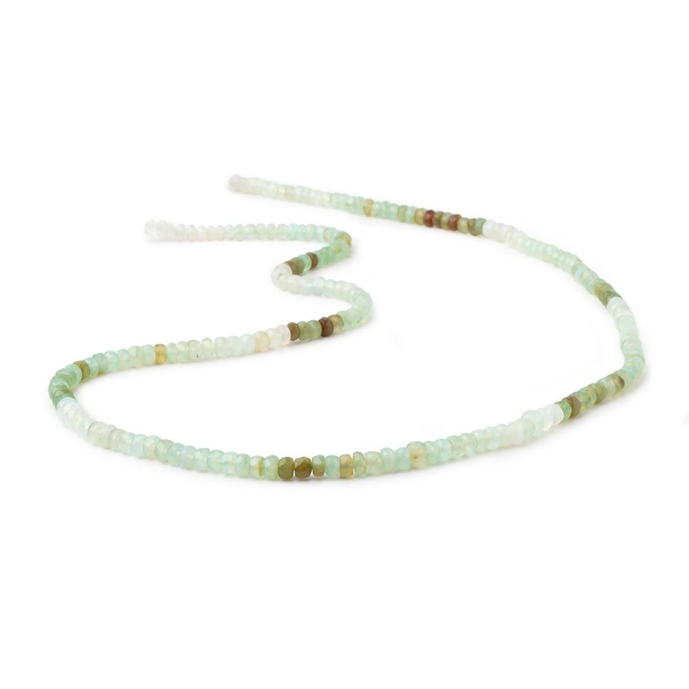 3.5mm Blue Peruvian Opal Faceted Rondelle Beads 17 inch 175 pieces