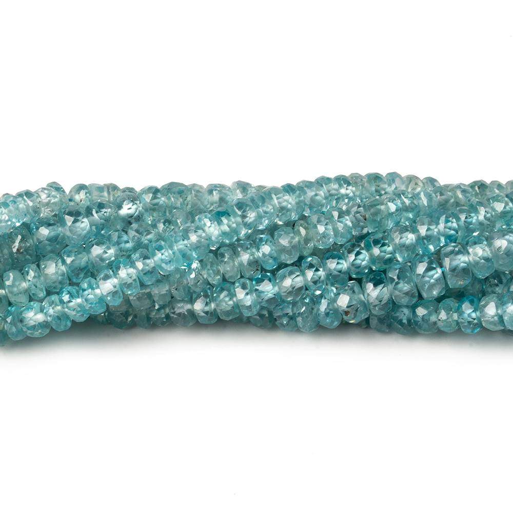 3mm Blue Zircon faceted rondelle beads 16 inch 220 pieces A