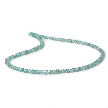 3mm Blue Zircon faceted rondelle beads 16 inch 220 pieces A