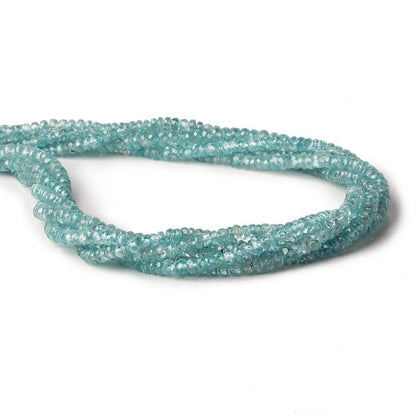 3mm Blue Zircon faceted rondelle beads 16 inch 220 pieces A