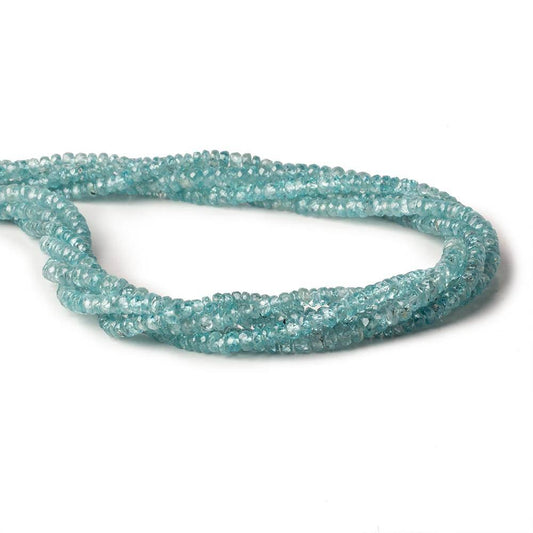 3mm Blue Zircon faceted rondelle beads 16 inch 220 pieces A