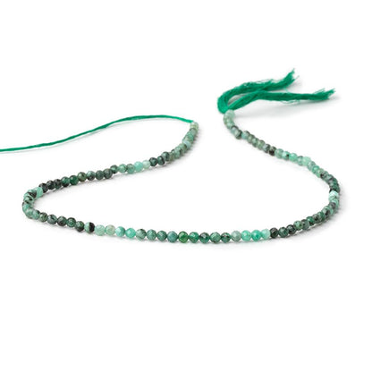 3.5mm Brazilian Emerald Micro Faceted Round Beads 12.5 inch 100 pieces