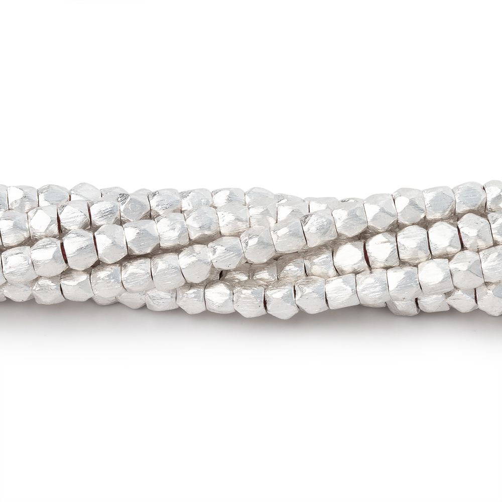 3.5mm Brushed Hand Cut Nugget Beads