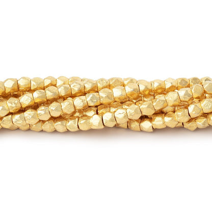 3.5mm Brushed Hand Cut Nugget Beads