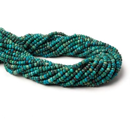 3.5mm Chrysocolla Faceted Rondelle Beads 13 inch 105 pieces