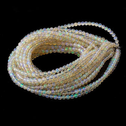 3.5mm Ethiopian Opal micro faceted round beads 17 inch 123 pieces AAA