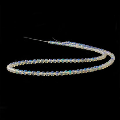 3.5mm Ethiopian Opal micro faceted round beads 17 inch 123 pieces AAA