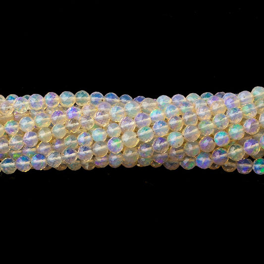 3.5mm Ethiopian Opal micro faceted round beads 17 inch 123 pieces AAA