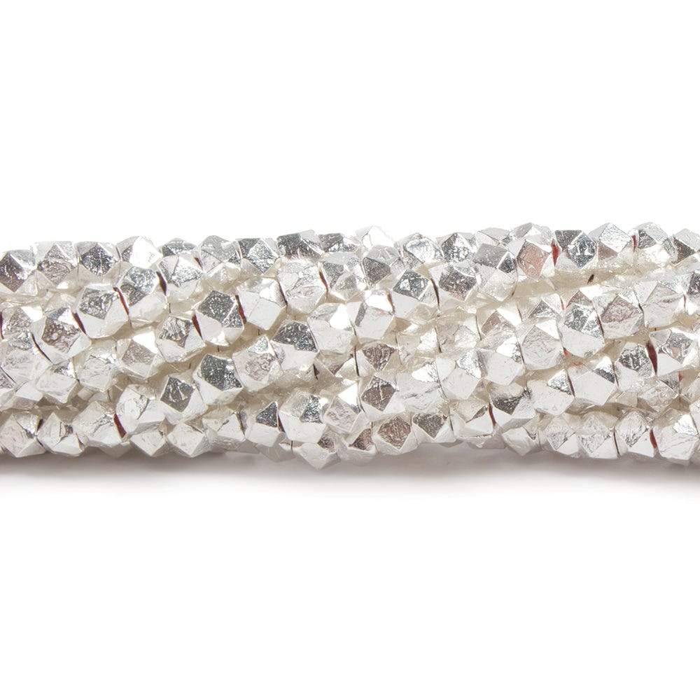 3.5mm Hand Cut Faceted Nugget Beads 8 inch 57 pieces