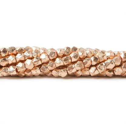 3.5mm Hand Cut Faceted Nugget Beads 8 inch 57 pieces