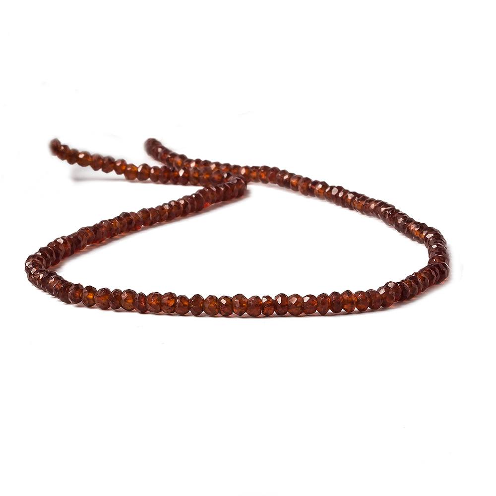 3.5mm Hessonite Garnet faceted rondelle beads 13 inch 135 pieces