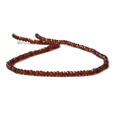 3.5mm Hessonite Garnet faceted rondelle beads 13 inch 135 pieces