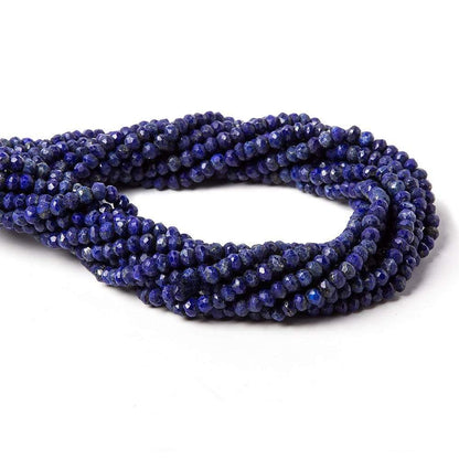 3.5mm Lapis Lazuli Faceted Rondelle Beads 13 inch 116 pieces