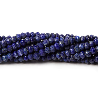 3.5mm Lapis Lazuli Faceted Rondelle Beads 13 inch 116 pieces
