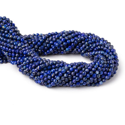 3.5mm Lapis Lazuli Micro Faceted Round Beads 12.5 inch 90 pieces