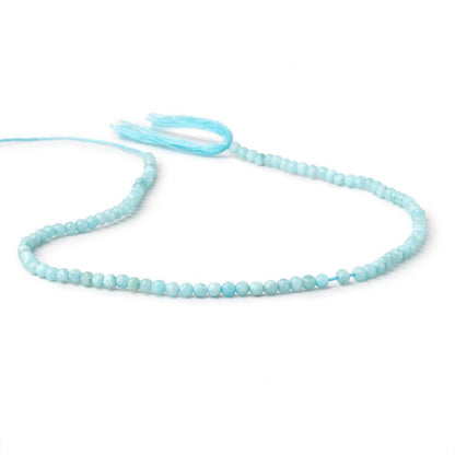 3.5mm Larimar Micro Faceted Round Beads 12.5 inch 96 pieces