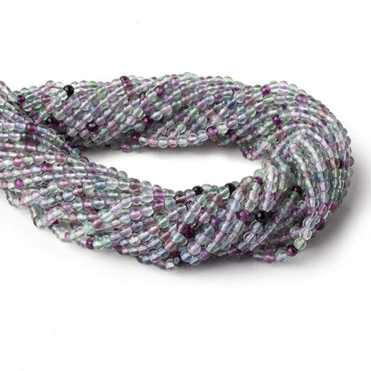 3.5mm Multi Color Fluorite plain round beads 15.5 inch 125 pieces AA