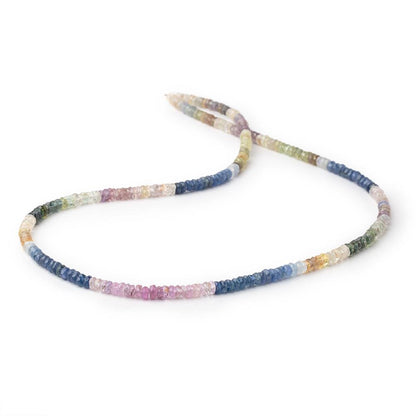 3.5mm Multi Color Sapphire Faceted Rondelle Beads 17 inch 260 pieces A