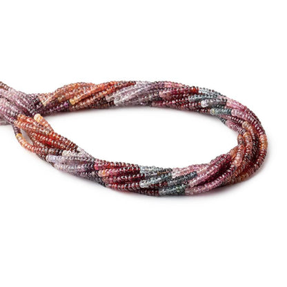 3.5mm Multi Color Spinel Faceted Rondelle Beads 15.5 inch 215 pieces AAA