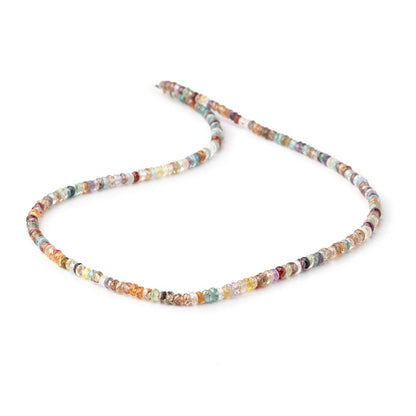 3.5mm Multi Color Zircon Faceted Rondelle Beads 16 inch 230 pieces