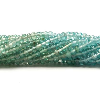 2-3mm Multi-tonal Apatite plain rondelle beads Lot of 10 Strands
