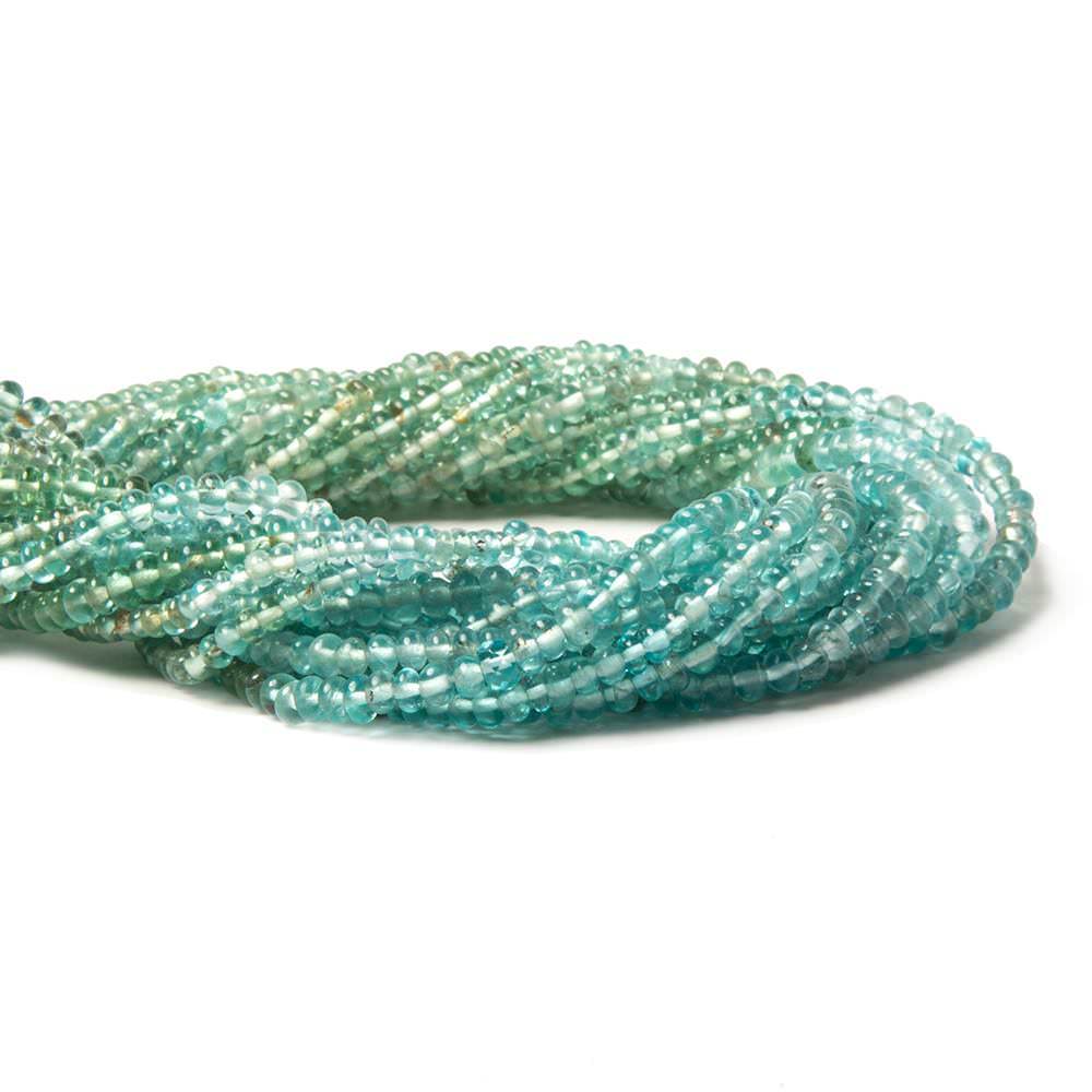 2-3mm Multi-tonal Apatite plain rondelle beads Lot of 10 Strands