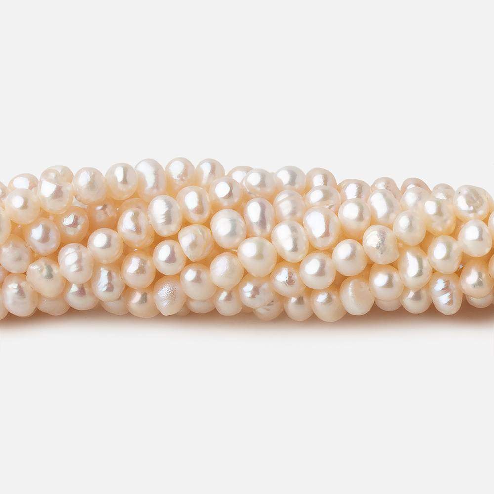 3.5mm Off White side drilled Baroque Freshwater Pearls 16 inch 155 pieces