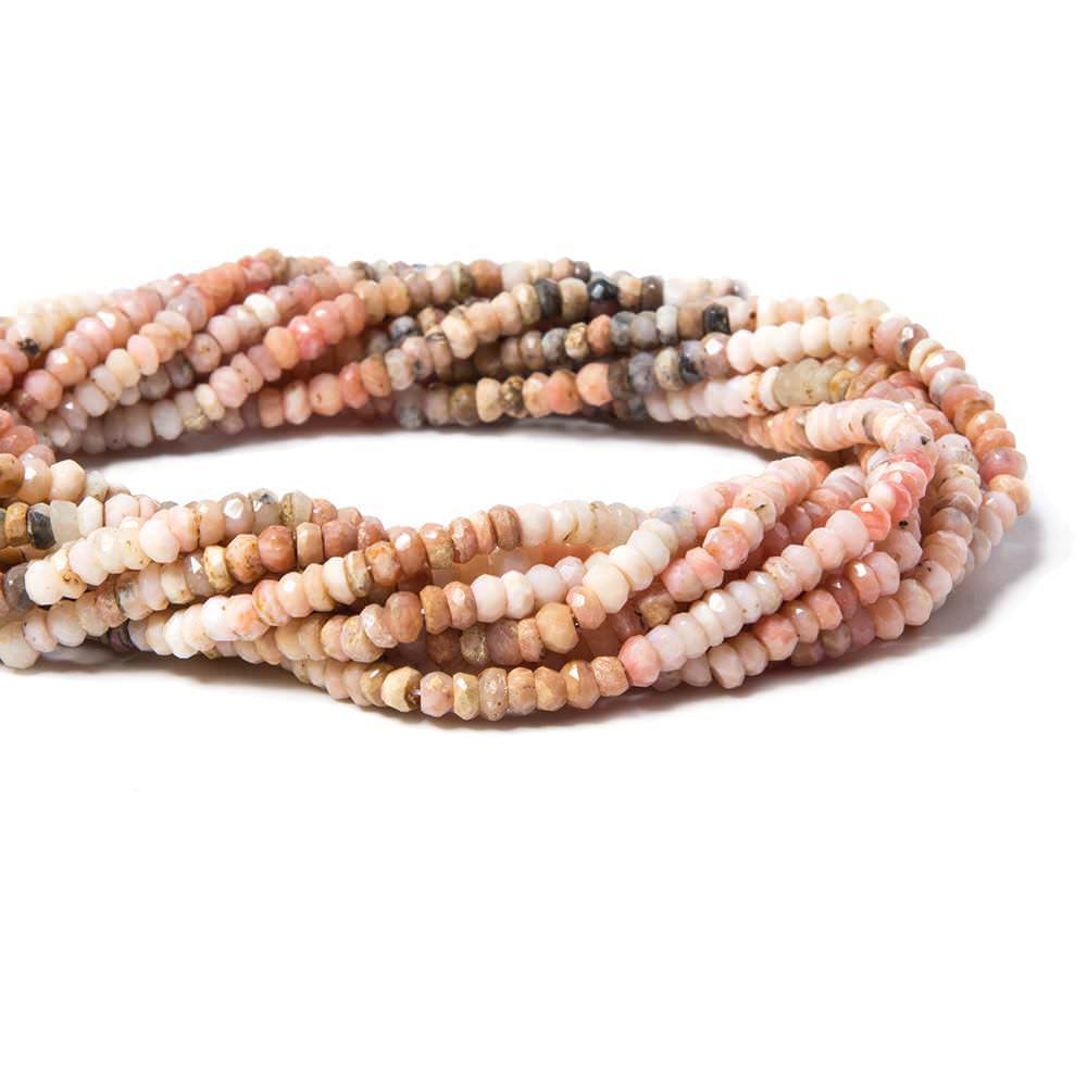 3.5mm Pink Peruvian Opal Beads Faceted Rondelle