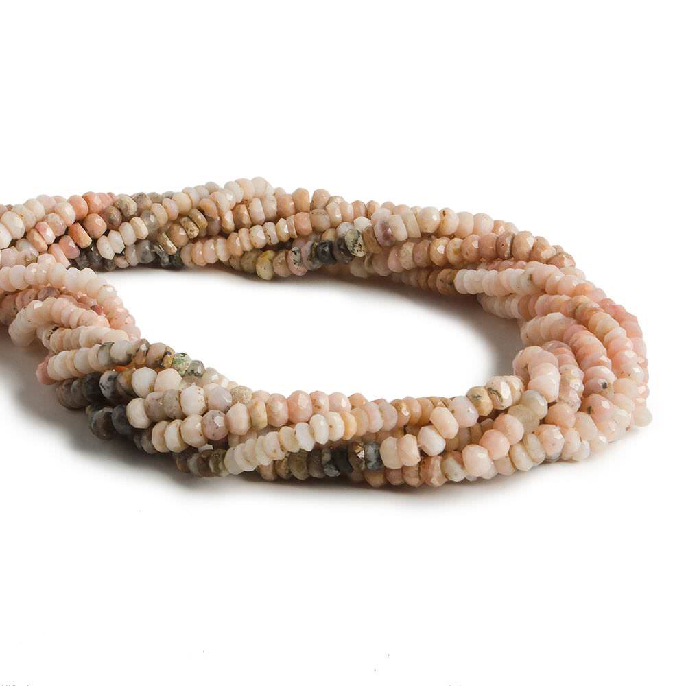 3.5mm Pink Peruvian Opal Beads Faceted Rondelle