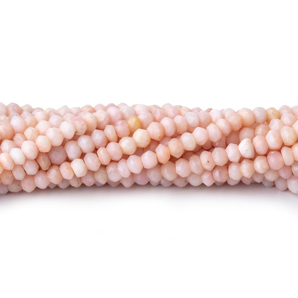 3.5mm Pink Peruvian Opal Faceted Rondelle Beads 13 inch 126 pieces