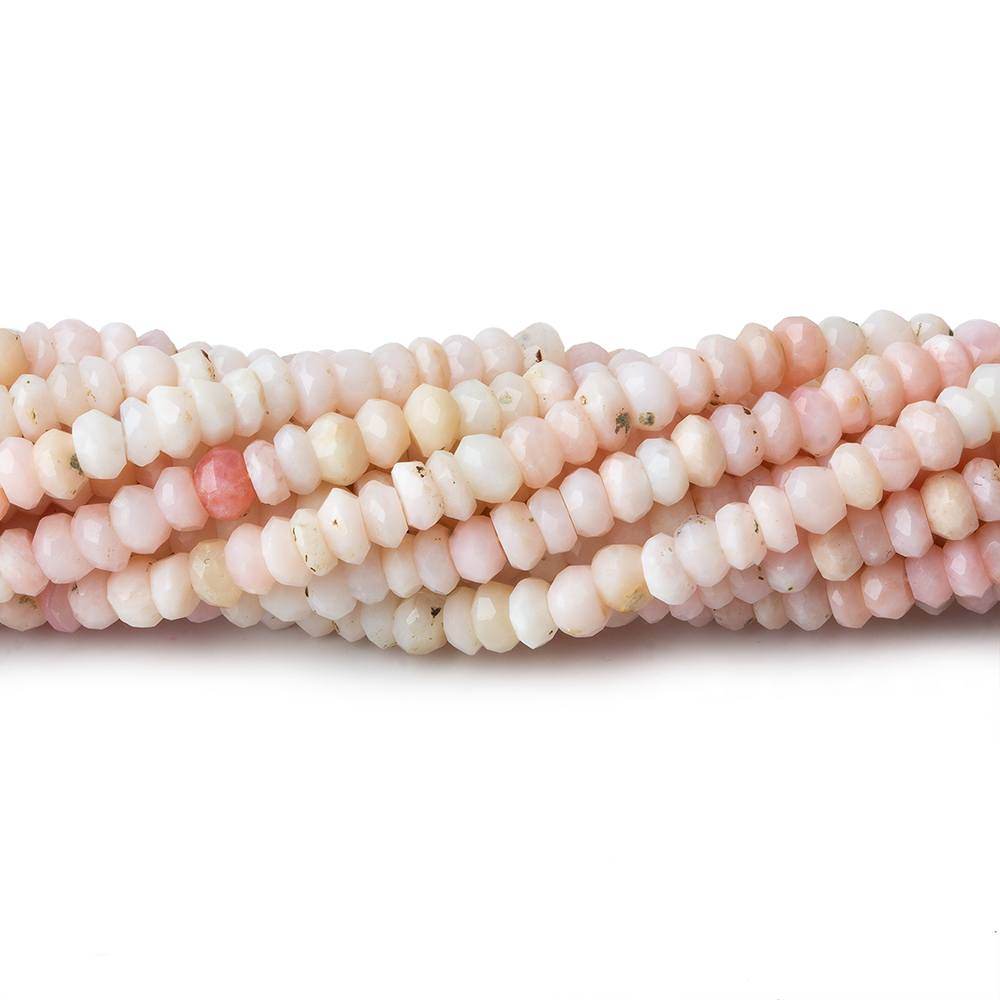 3.5mm Pink Peruvian Opal Faceted Rondelle Beads 14 inch 172 pcs
