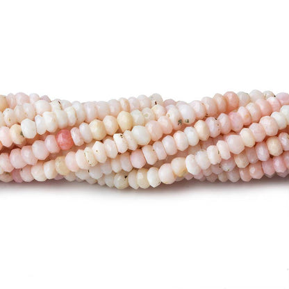 3.5mm Pink Peruvian Opal Faceted Rondelle Beads 14 inch 172 pcs