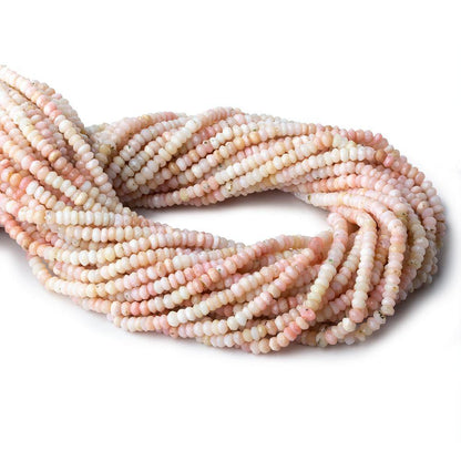 3.5mm Pink Peruvian Opal Faceted Rondelle Beads 14 inch 172 pcs